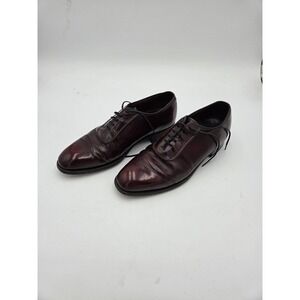 Bostonian Shoes Mens size 12 Burgundy Leather Oxford Dress Formal Stress Relief